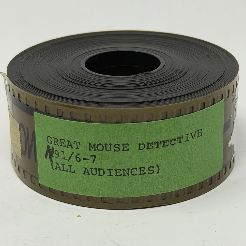 THE GREAT MOUSE DETECTIVE ~ 35MM TRAILER DO FILME WALT DISNEY / SHERLOCK HOLMES